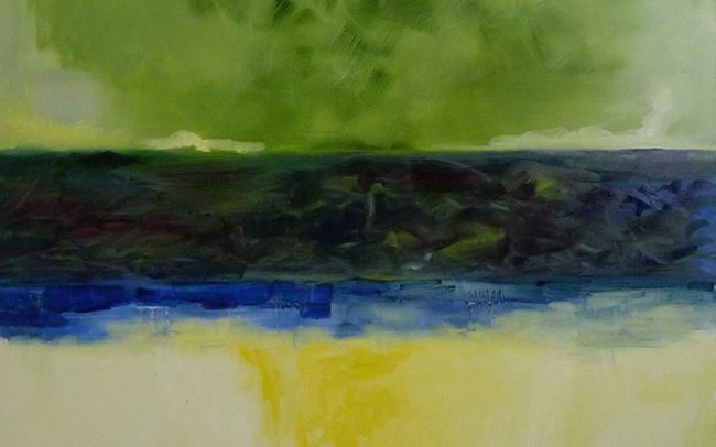 Decentralisation (green-yellow)- Oil on Canvas, 130x106cm, 2011